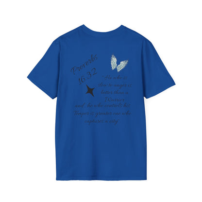 Faith Cross T‑Shirt — Proverbs 16:32 Inspirational Christian Tee