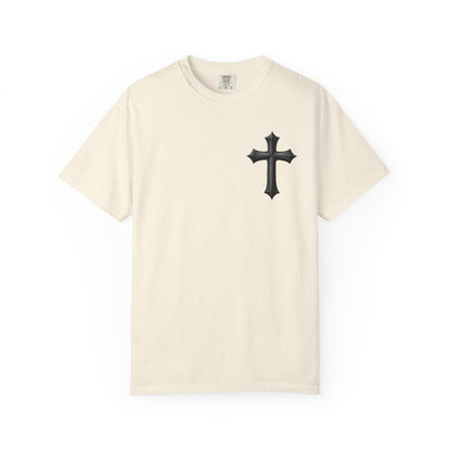 Unisex Cross Quote T-Shirt - Motivational Garment-Dyed Tee