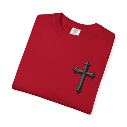 Unisex Cross Quote T-Shirt - Motivational Garment-Dyed Tee