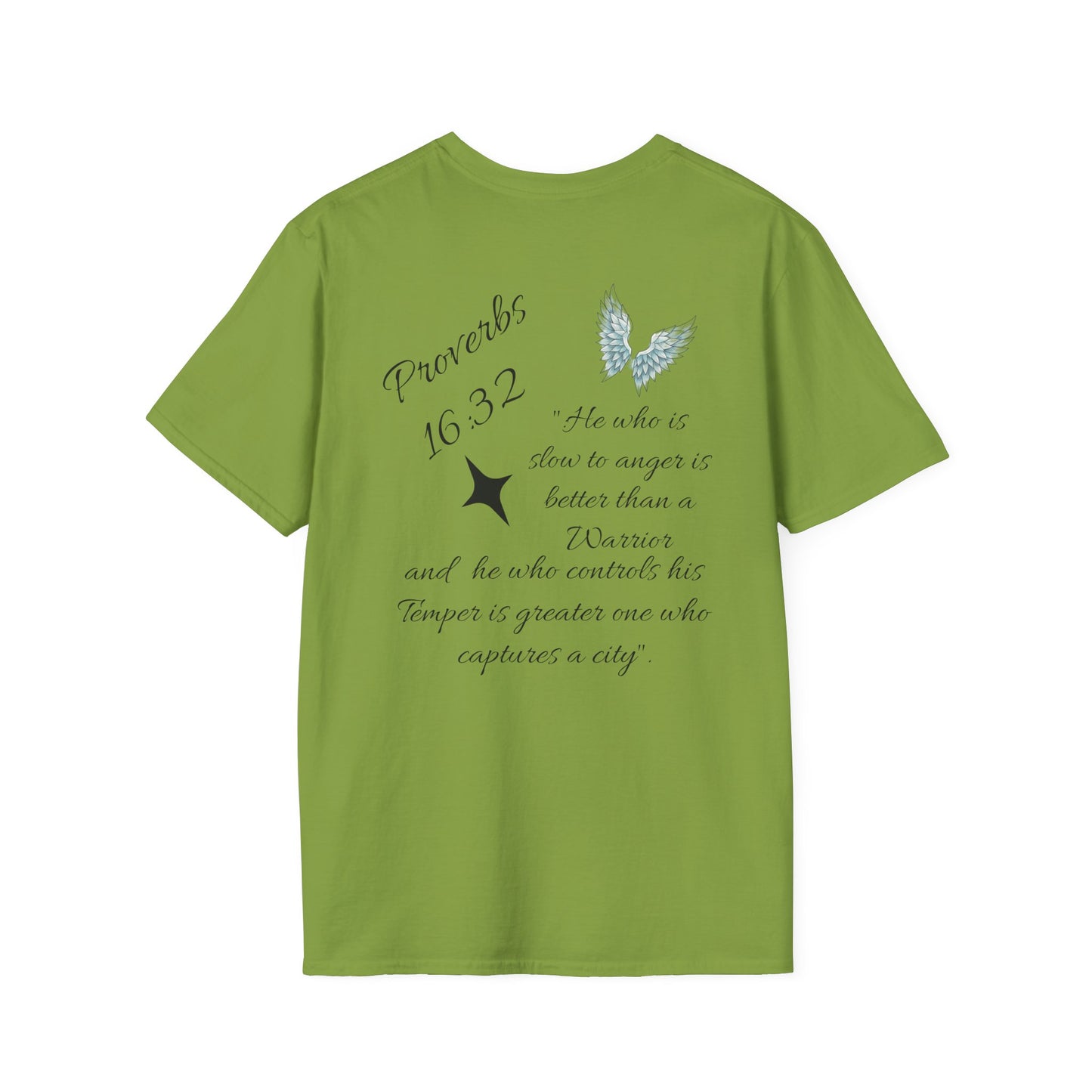 Faith Cross T‑Shirt — Proverbs 16:32 Inspirational Christian Tee