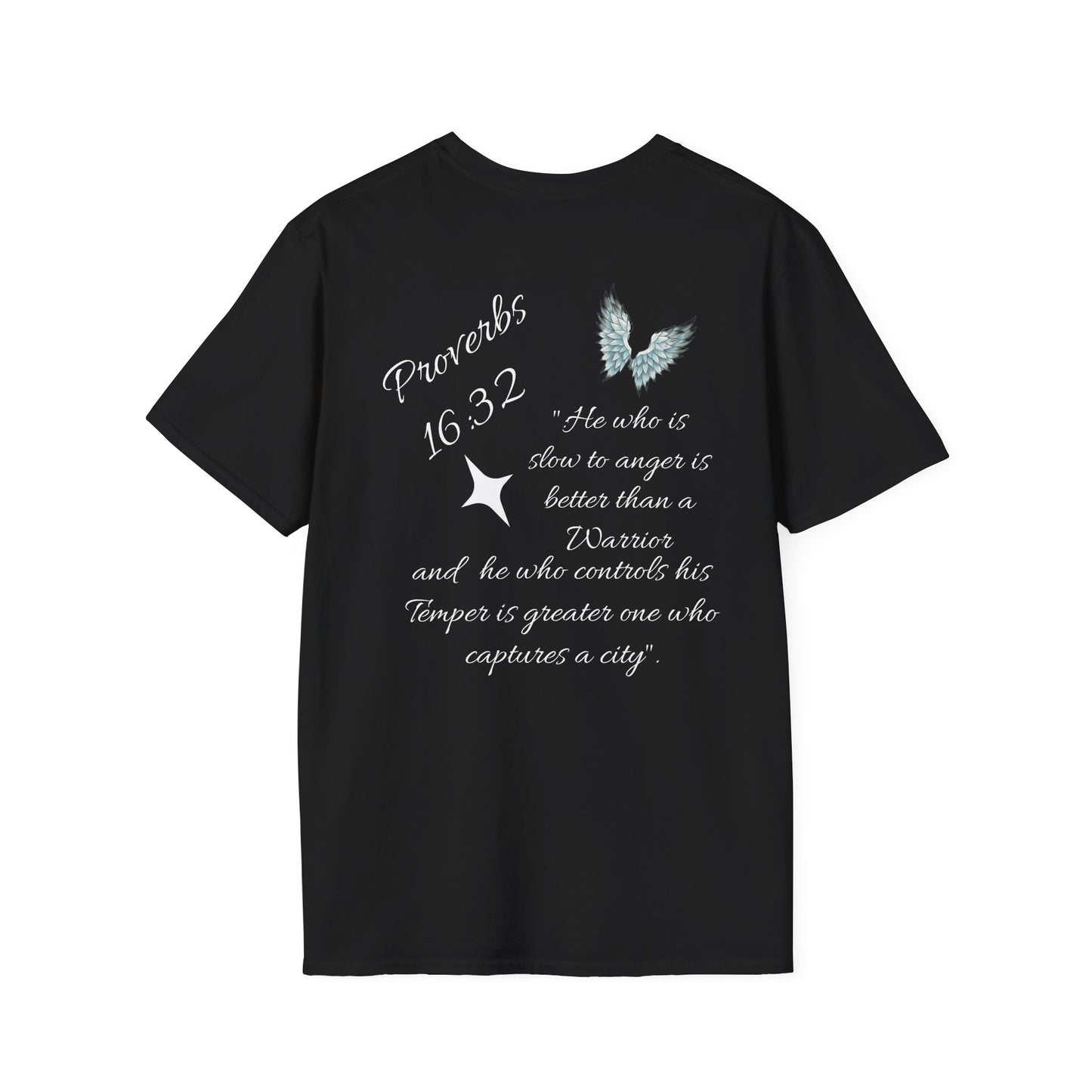 Faith Cross T‑Shirt — Proverbs 16:32 Inspirational Christian Tee