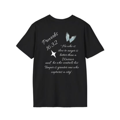 Faith Cross T‑Shirt — Proverbs 16:32 Inspirational Christian Tee
