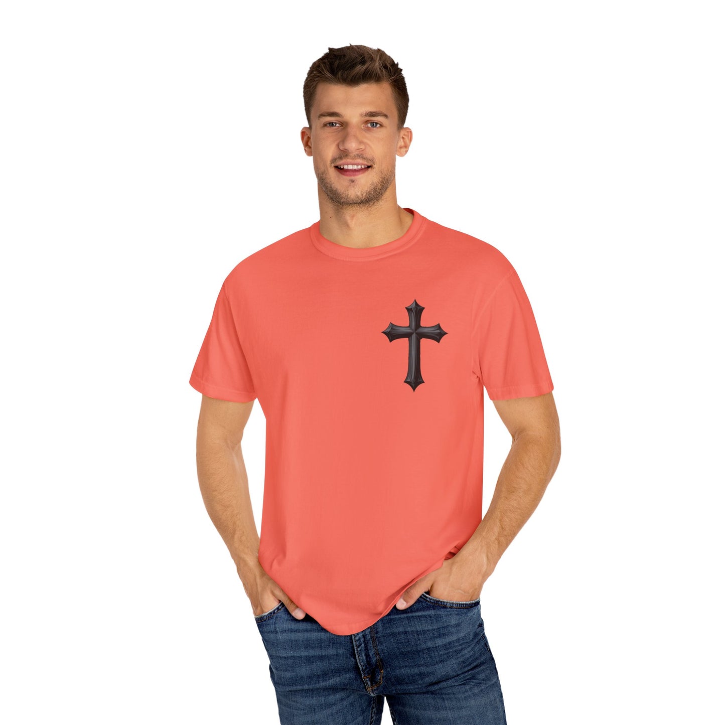 Unisex Cross Quote T-Shirt - Motivational Garment-Dyed Tee