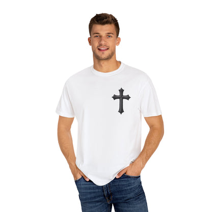 Unisex Cross Quote T-Shirt - Motivational Garment-Dyed Tee