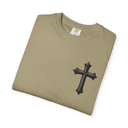 Unisex Cross Quote T-Shirt - Motivational Garment-Dyed Tee