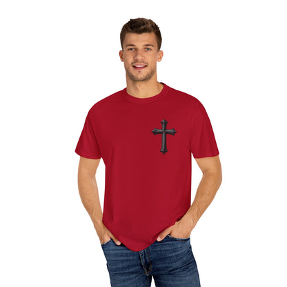 Unisex Cross Quote T-Shirt - Motivational Garment-Dyed Tee
