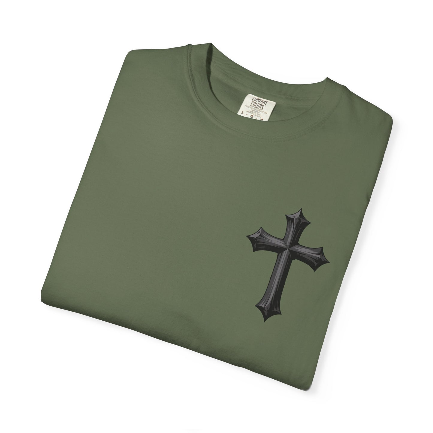 Unisex Cross Quote T-Shirt - Motivational Garment-Dyed Tee