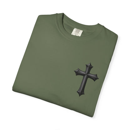 Unisex Cross Quote T-Shirt - Motivational Garment-Dyed Tee