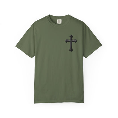 Unisex Cross Quote T-Shirt - Motivational Garment-Dyed Tee