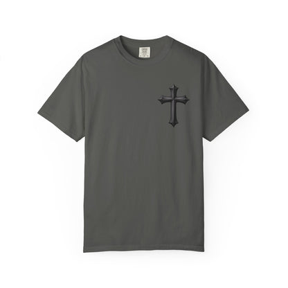 Unisex Cross Quote T-Shirt - Motivational Garment-Dyed Tee