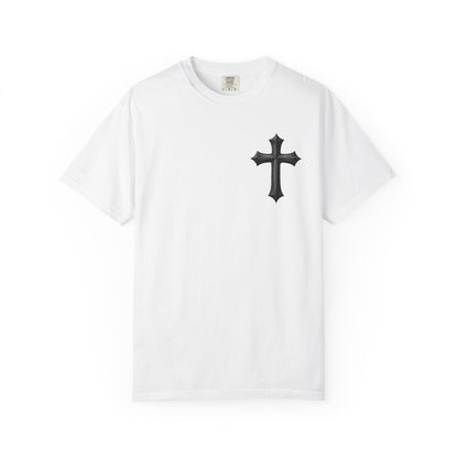 Unisex Cross Quote T-Shirt - Motivational Garment-Dyed Tee