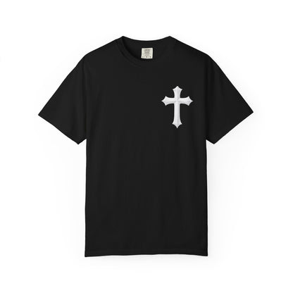 Unisex Cross Quote T-Shirt - Motivational Garment-Dyed Tee