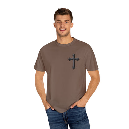 Unisex Cross Quote T-Shirt - Motivational Garment-Dyed Tee