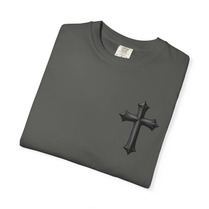 Unisex Cross Quote T-Shirt - Motivational Garment-Dyed Tee