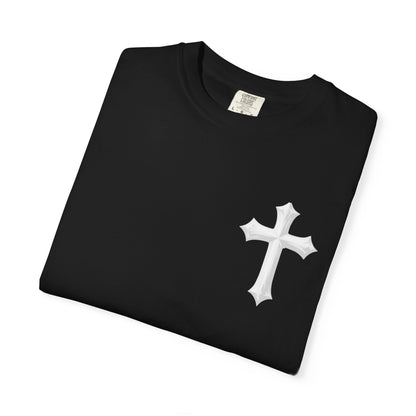Unisex Cross Quote T-Shirt - Motivational Garment-Dyed Tee