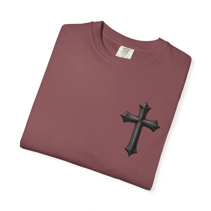 Unisex Cross Quote T-Shirt - Motivational Garment-Dyed Tee