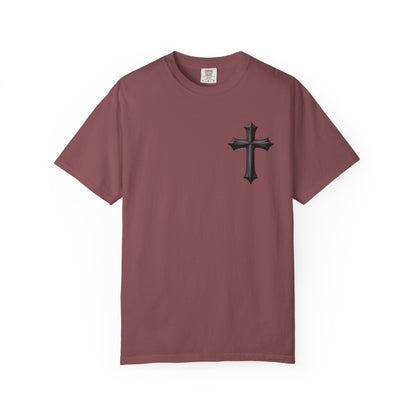 Unisex Cross Quote T-Shirt - Motivational Garment-Dyed Tee