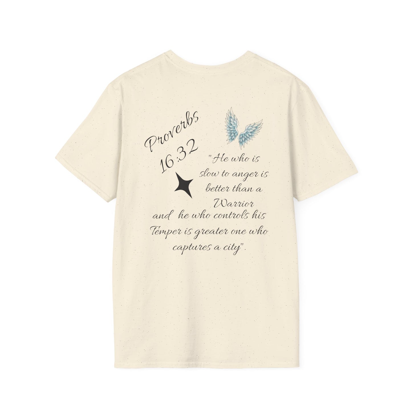 Faith Cross T‑Shirt — Proverbs 16:32 Inspirational Christian Tee