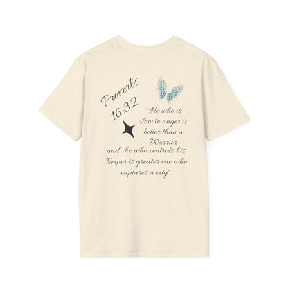 Faith Cross T‑Shirt — Proverbs 16:32 Inspirational Christian Tee