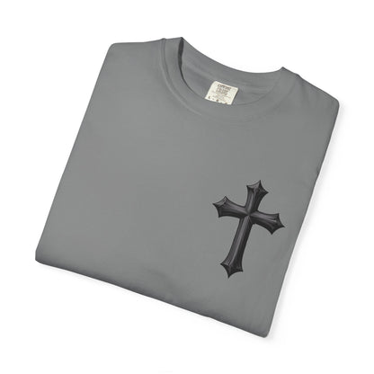Unisex Cross Quote T-Shirt - Motivational Garment-Dyed Tee