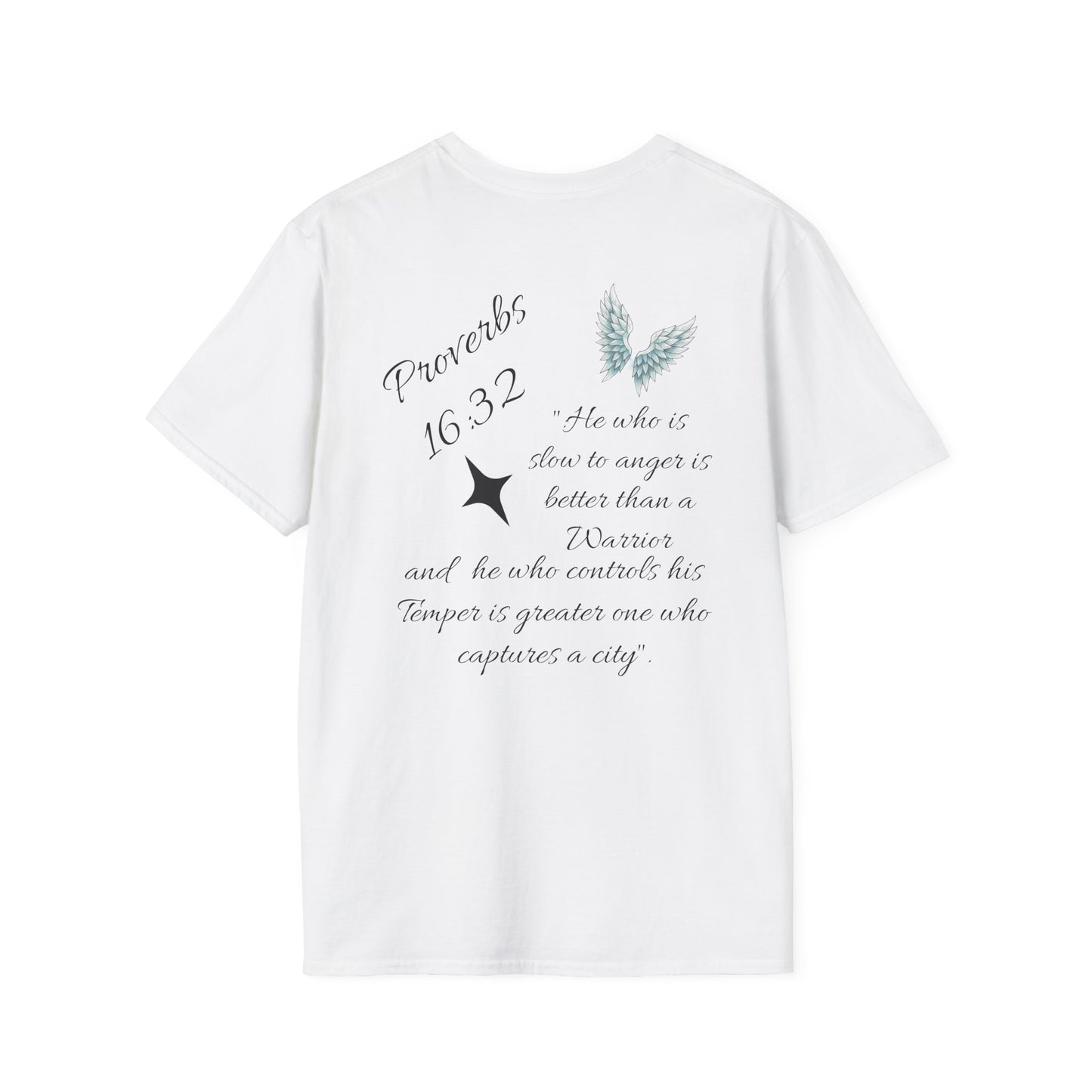 Faith Cross T‑Shirt — Proverbs 16:32 Inspirational Christian Tee