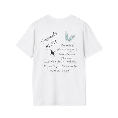 Faith Cross T‑Shirt — Proverbs 16:32 Inspirational Christian Tee