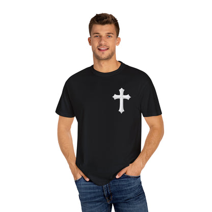 Unisex Cross Quote T-Shirt - Motivational Garment-Dyed Tee
