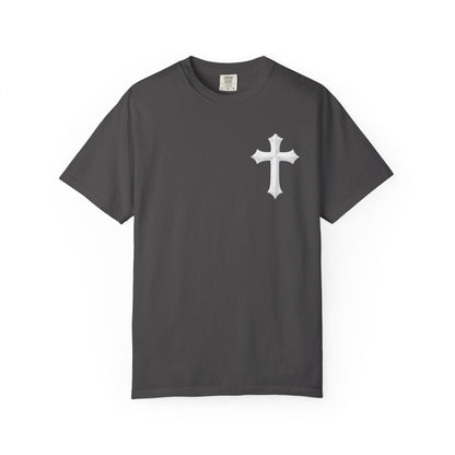 Unisex Cross Quote T-Shirt - Motivational Garment-Dyed Tee