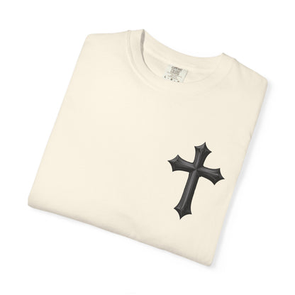 Unisex Cross Quote T-Shirt - Motivational Garment-Dyed Tee